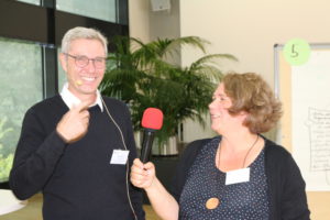 Die Projektleitung Andreas Wiere und Silke Meyer nach einer geglückten Auftaktveranstaltung©SLfG Die Projektleitung Andreas Wiere und Silke Meyer nach einer geglückten Auftaktveranstaltung©SLfG